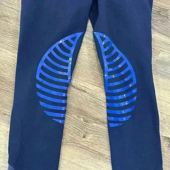 HR Farm Equestrian Riding Pants Girls SZ 10 Navy/Blue 65% Cotton,25%polyester - Picture 3 of 11